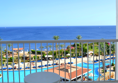 Balkonblick im Siva Sharm Red Sea Hotel